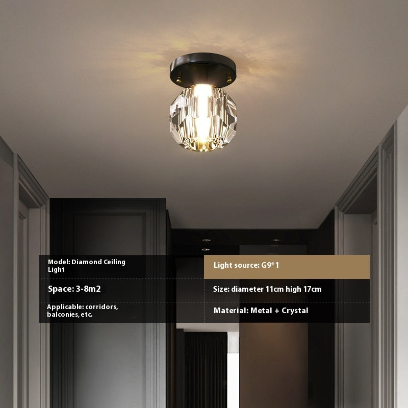 Crystal Wall Aisle Ceiling Lamp Simple Lamps