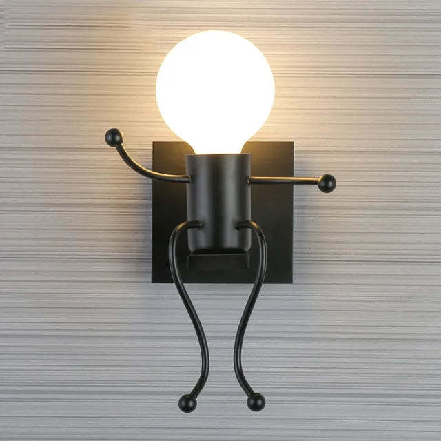 Best Creative Cartoon Villain Wall Lamp Simple Bedside Iron Lamp