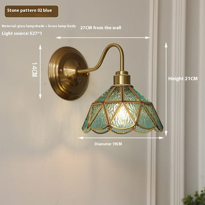 Underful Brass Glass Wall Lamp Creative Bedroom Lamps