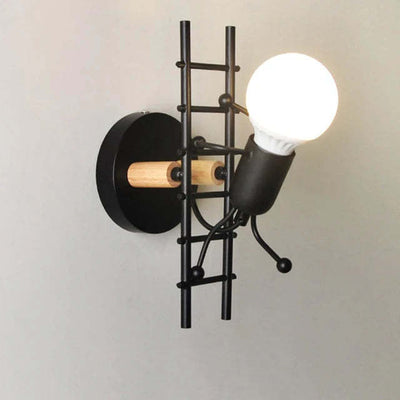 Best Creative Cartoon Villain Wall Lamp Simple Bedside Iron Lamp