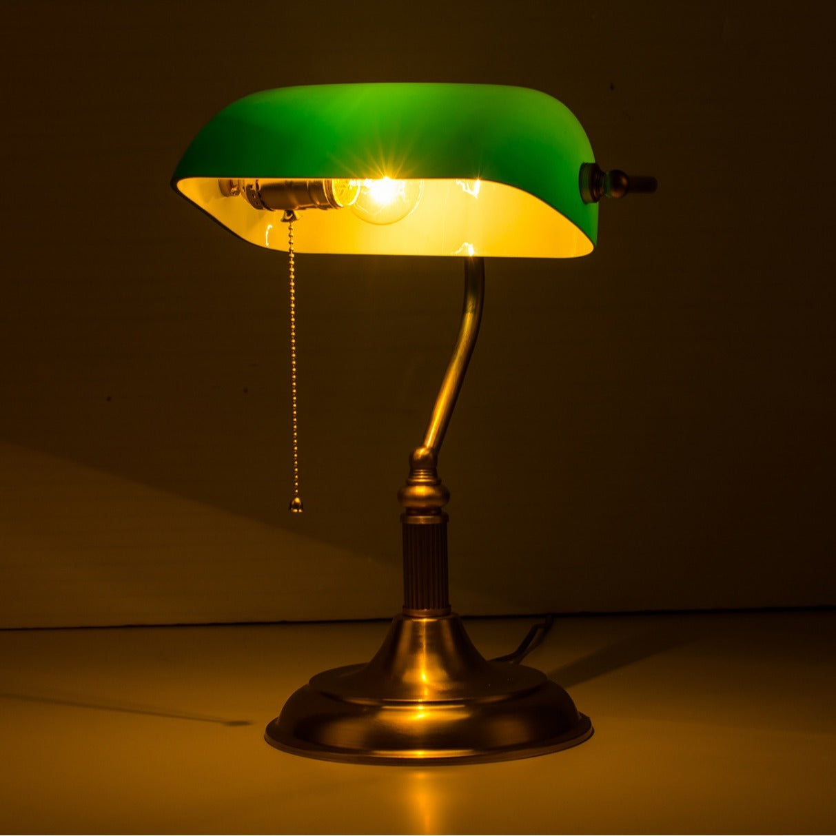 Green Glass Table Lamp Homestay Lamp