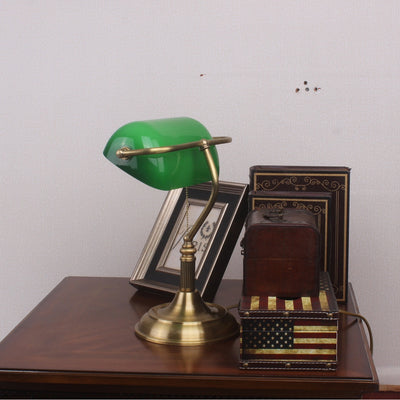 Green Glass Table Lamp Homestay Lamp