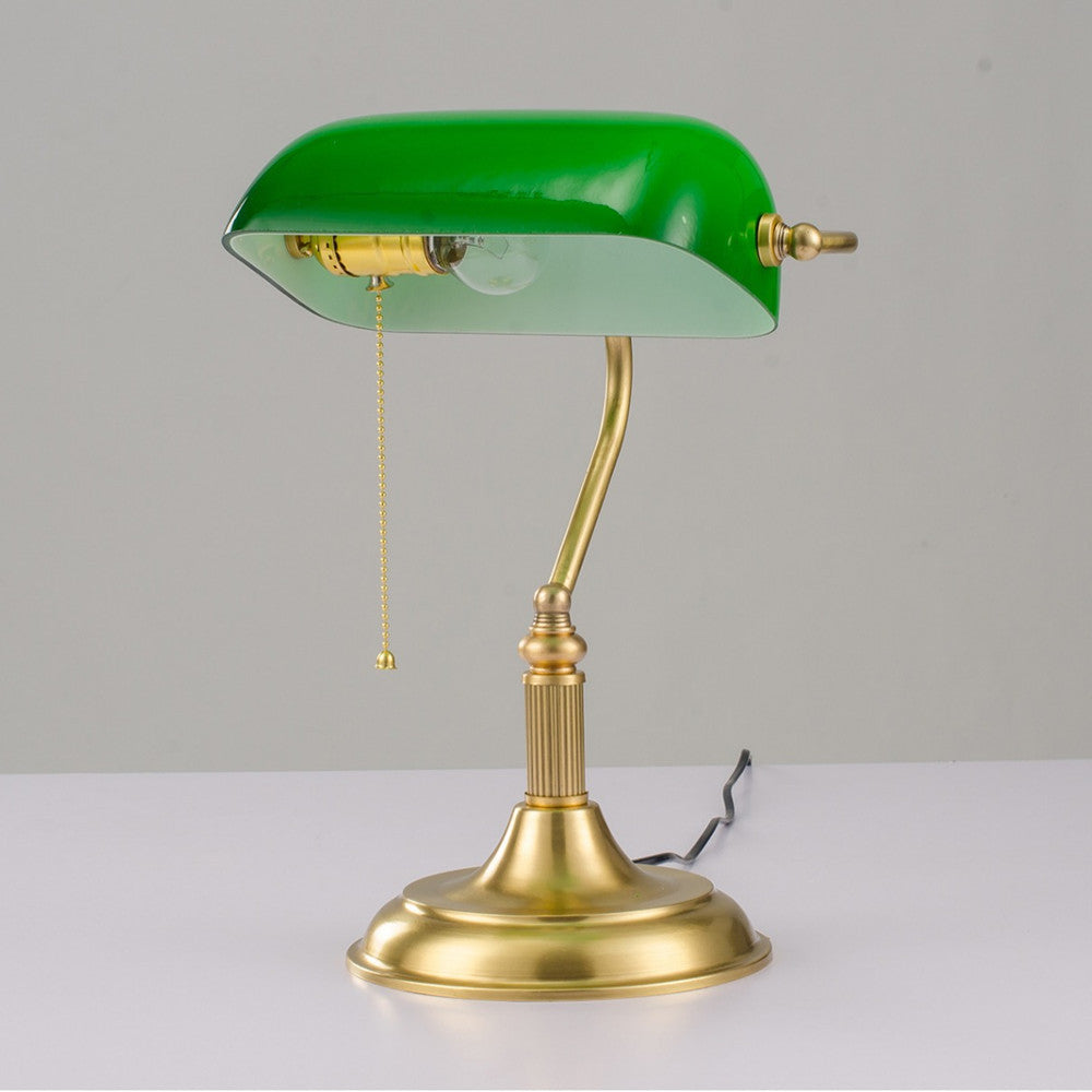 Green Glass Table Lamp Homestay Lamp