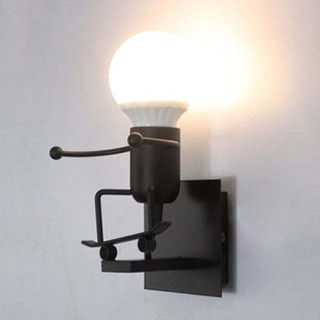 Best Creative Cartoon Villain Wall Lamp Simple Bedside Iron Lamp