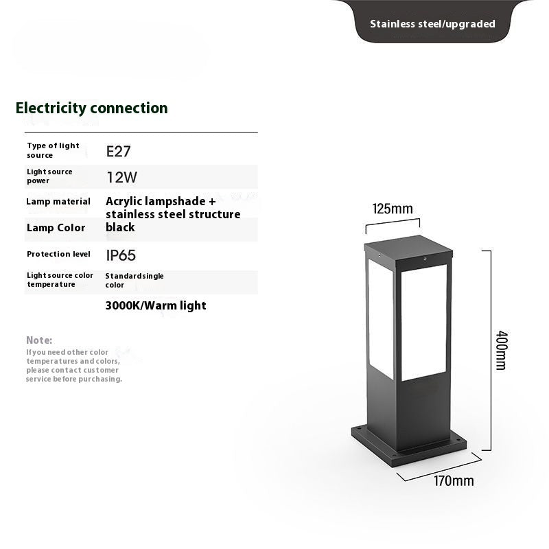 Waterproof Lawn Lamp Outdoor Courtyard Villa