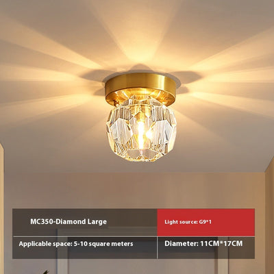 Crystal Wall Aisle Ceiling Lamp Simple Lamps