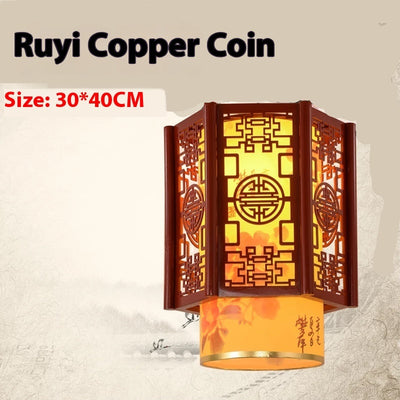 Restaurant Decoration Antique Wooden Lamp