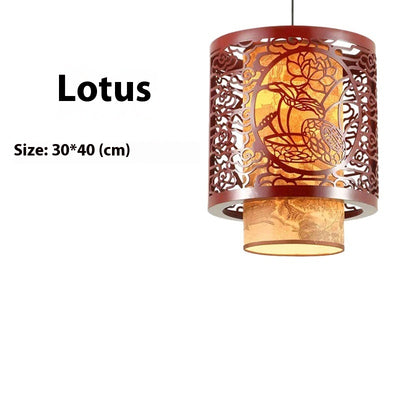 Restaurant Decoration Antique Wooden Lamp