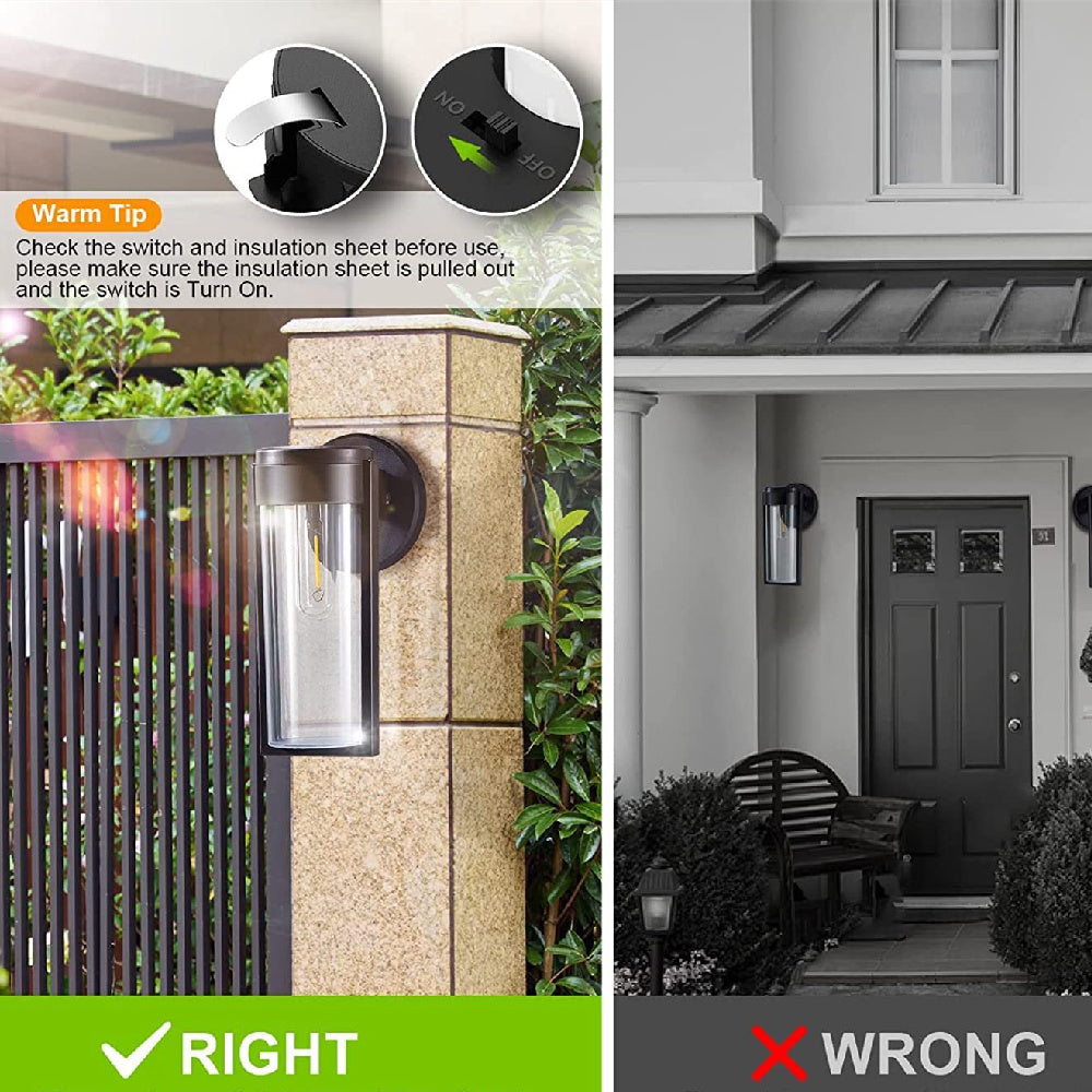 Waterproof Outdoor Solar Lamp Wire Wall Lamp