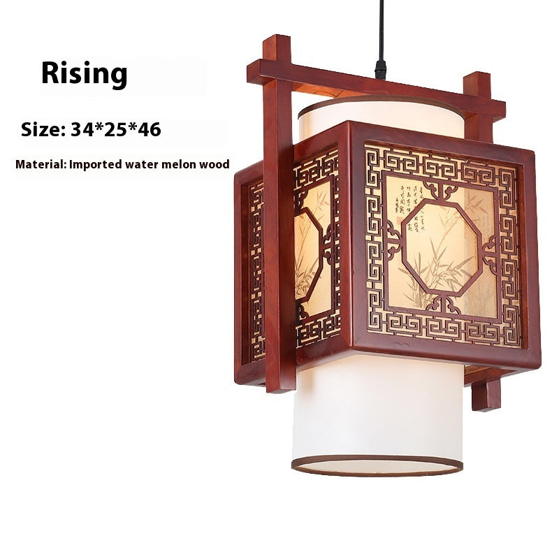 Restaurant Decoration Antique Wooden Lamp