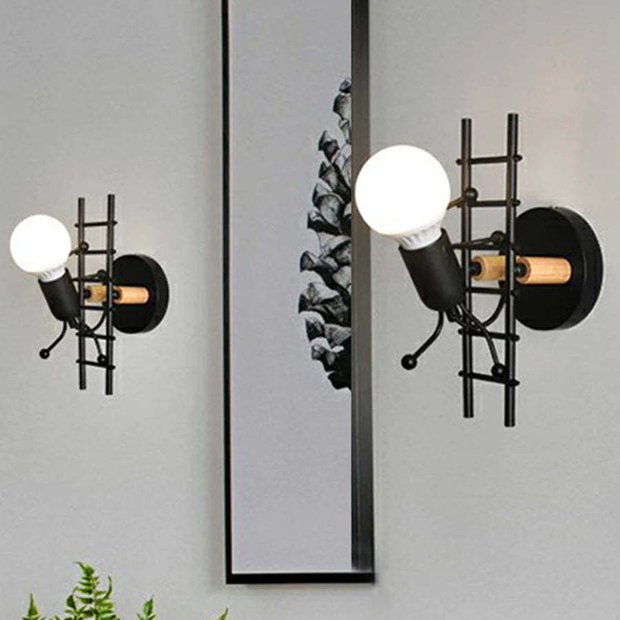 Best Creative Cartoon Villain Wall Lamp Simple Bedside Iron Lamp