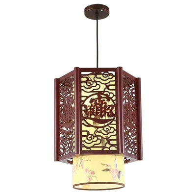Restaurant Decoration Antique Wooden Lamp