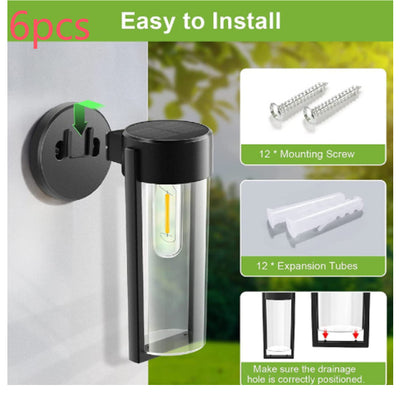 Waterproof Outdoor Solar Lamp Wire Wall Lamp