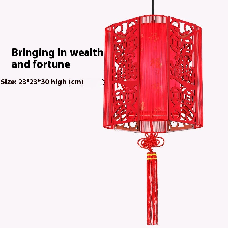 Restaurant Decoration Antique Wooden Lamp