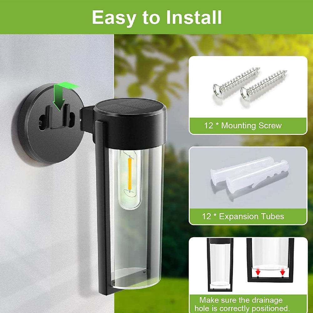 Waterproof Outdoor Solar Lamp Wire Wall Lamp