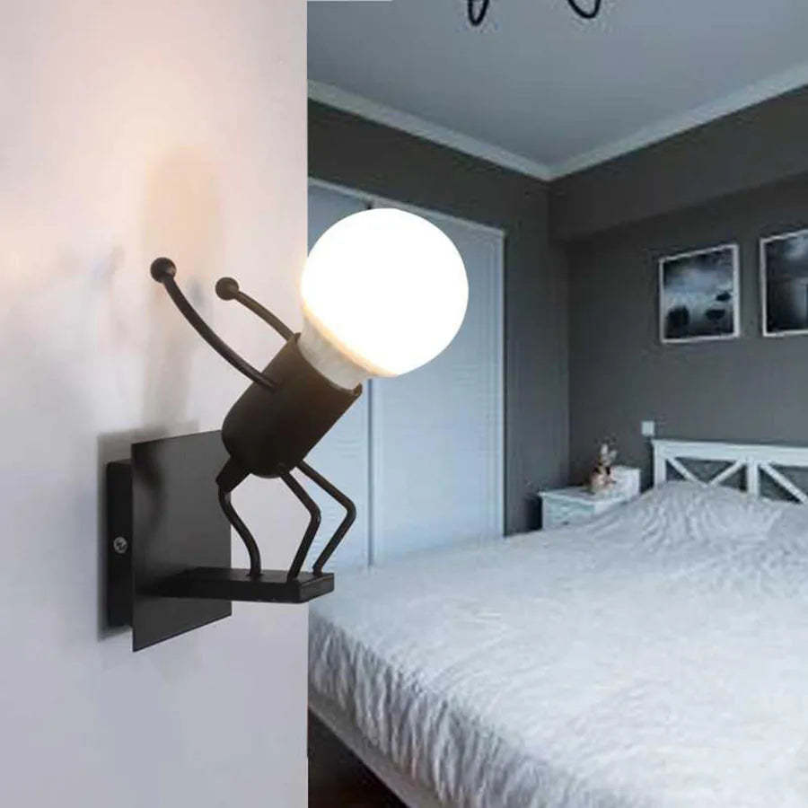 Best Creative Cartoon Villain Wall Lamp Simple Bedside Iron Lamp