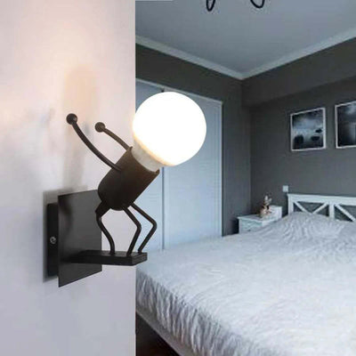 Best Creative Cartoon Villain Wall Lamp Simple Bedside Iron Lamp