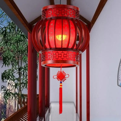 Restaurant Decoration Antique Wooden Lamp