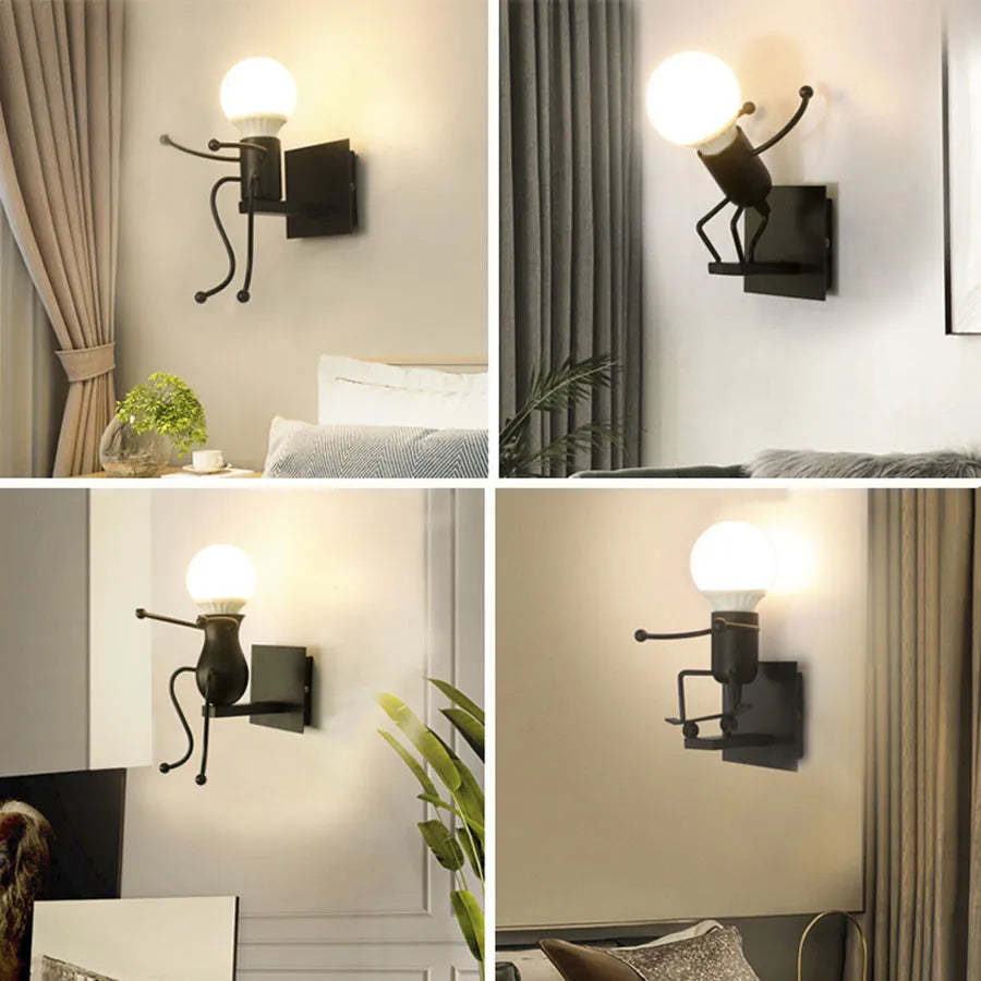 Best Creative Cartoon Villain Wall Lamp Simple Bedside Iron Lamp